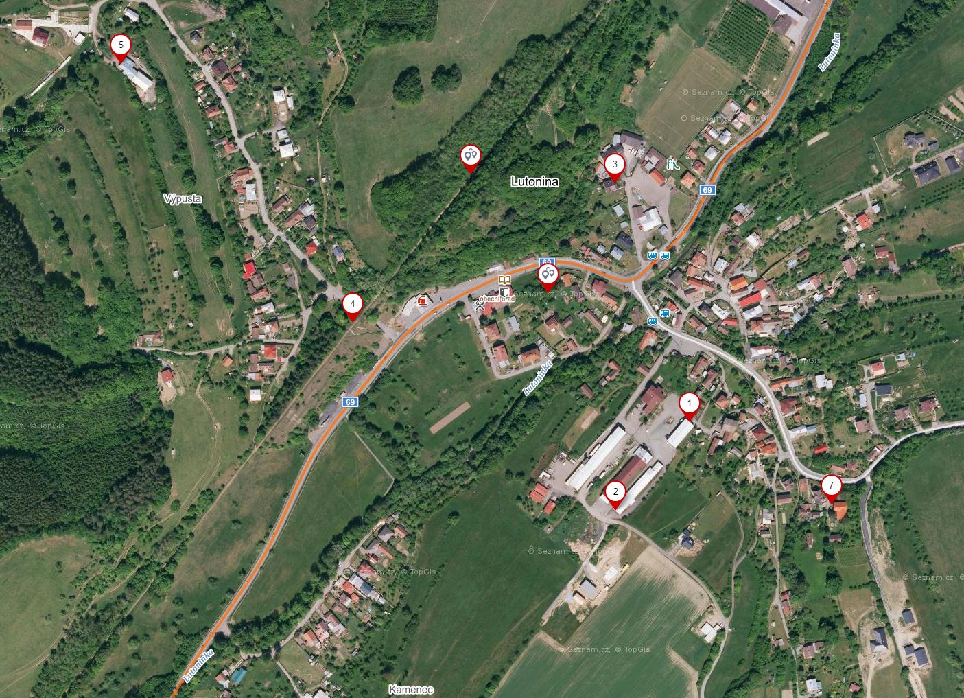 mapka pokrytí internet lutonina.net